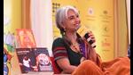 Bestselling author Anuja Chauhan, whose latest novel The Fast and the Dead is a murder mystery set on Karwa Chauth night. (AKLF2024)