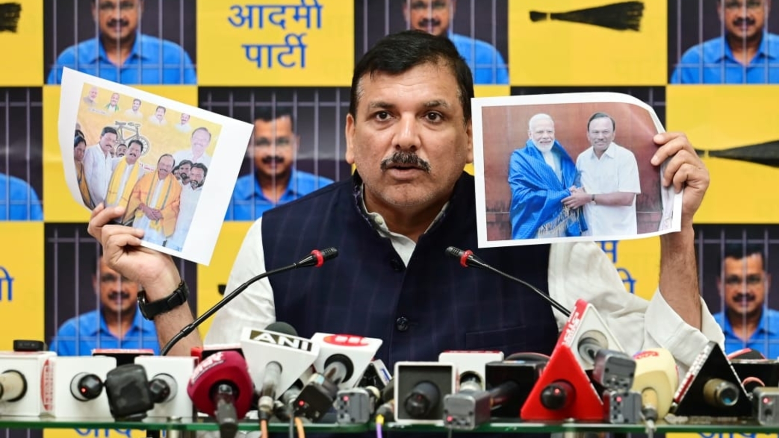 Sanjay Singh claims senior BJP leaders 'conspired' to put Arvind Kejriwal behind bars | Latest News India - Vimarsana News