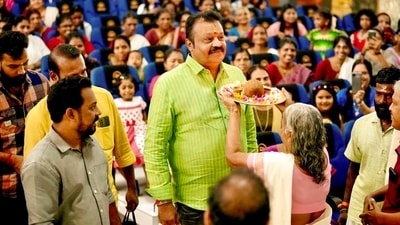 National Democratic Alliance (NDA) candidate from Thrissur, Suresh Gopi being welcomed during his campaign, in Thrissur district, Kerala. (PTI) National Democratic Alliance (NDA) candidate from Thrissur, Suresh Gopi being welcomed during his campaign, in Thrissur district, Kerala. (PTI)