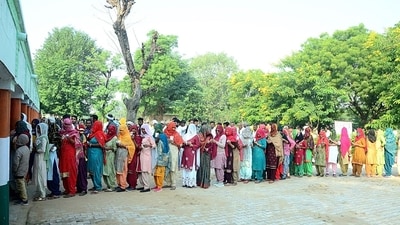 The parliamentary constituencies in Bihar where voter turnout was lower than the national average in the last Lok Sabha polls include Patna Sahib (45.80 per cent), Nalanda (48.79 per cent), Karakat (49.09 per cent), Nawada (49.73 per cent), Jahanabad (51.76 per cent) and Arrah (51.81 per cent). (File) The parliamentary constituencies in Bihar where voter turnout was lower than the national average in the last Lok Sabha polls include Patna Sahib (45.80 per cent), Nalanda (48.79 per cent), Karakat (49.09 per cent), Nawada (49.73 per cent), Jahanabad (51.76 per cent) and Arrah (51.81 per cent). (File)