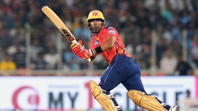 Shashank Singh plays a shot during the match against Gujarat Titans in the Indian Premier League (IPL) 2024 (IPL) Shashank Singh plays a shot during the match against Gujarat Titans in the Indian Premier League (IPL) 2024 (IPL)