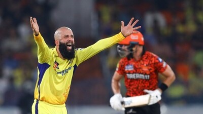 Maheesh Theekshana brought an end to a 60-run stand between the batters raising hopes of a late comeback. But the damage caused in the powerplay ensured that SRH remained on top. Markram was dismissed by Moeen moments after he completed his half-century. Moeen struck again by removing Shahbaz Ahmed. (ANI ) Maheesh Theekshana brought an end to a 60-run stand between the batters raising hopes of a late comeback. But the damage caused in the powerplay ensured that SRH remained on top. Markram was dismissed by Moeen moments after he completed his half-century. Moeen struck again by removing Shahbaz Ahmed. (ANI )
