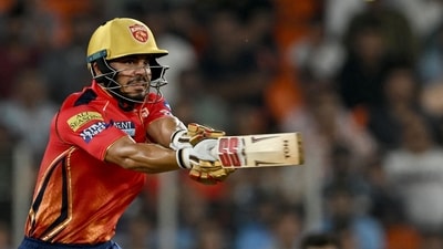 Punjab Kings' Ashutosh Sharma plays a shot during the Indian Premier League (IPL) Twenty20 cricket match between Gujarat Titans and Punjab Kings at the Narendra Modi Stadium in Ahmedabad (AFP) Punjab Kings' Ashutosh Sharma plays a shot during the Indian Premier League (IPL) Twenty20 cricket match between Gujarat Titans and Punjab Kings at the Narendra Modi Stadium in Ahmedabad (AFP)
