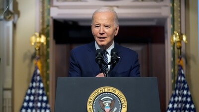 Reacting to the employment growth report, Joe Biden called it “a milestone in America’s comeback”. (AP) Reacting to the employment growth report, Joe Biden called it “a milestone in America’s comeback”. (AP)