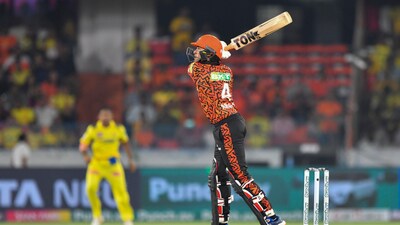 Abhishek Sharma faced just 12 balls but he practically sealed victory for Sunrisers Hyderabad as they beat Chennai Super Kings by six wickets at home. Chasing a target of 166 on a tricky pitch, Abhishek smashed 37 runs in 12 balls opening the innings with Travis Head, thus putting SRH in the driver's seat in the first three overs itself. (PTI) Abhishek Sharma faced just 12 balls but he practically sealed victory for Sunrisers Hyderabad as they beat Chennai Super Kings by six wickets at home. Chasing a target of 166 on a tricky pitch, Abhishek smashed 37 runs in 12 balls opening the innings with Travis Head, thus putting SRH in the driver's seat in the first three overs itself. (PTI)