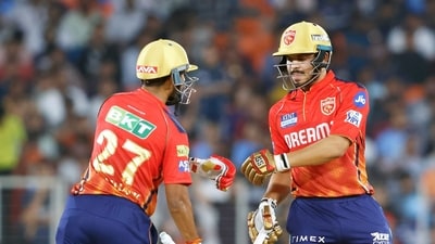 Punjab Kings' Shashank Singh and Ashutosh Sharma during the match against Gujarat Titans (IPL) Punjab Kings' Shashank Singh and Ashutosh Sharma during the match against Gujarat Titans (IPL)
