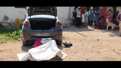 Two days after a 13-year-old boy had gone missing, his body was found stuffed inside a suitcase and placed in a car in Ambala Cantonment on Friday. (HT Photo)