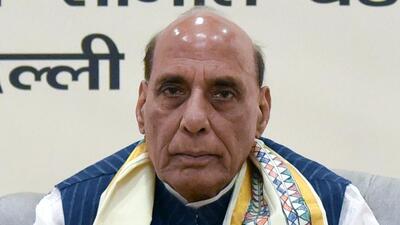 Union defence minister Rajnath Singh said there was no question of sparing terrorists (ANI) Union defence minister Rajnath Singh said there was no question of sparing terrorists (ANI)