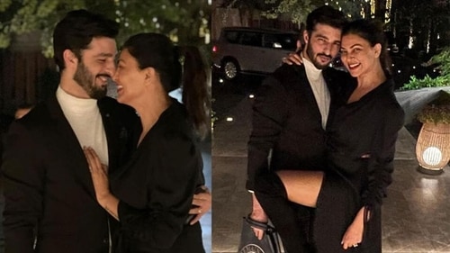 Sushmita Sen often shares pictures with Rohman Shawl. Sushmita Sen often shares pictures with Rohman Shawl.