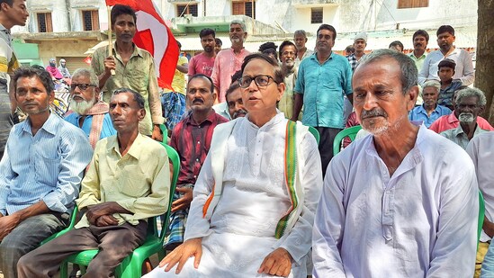 Communist Party of India (Marxist) candidate Mohammad Salim during a campaign at Lalbagh, in Murshidabad district, West Bengal.(PTI)