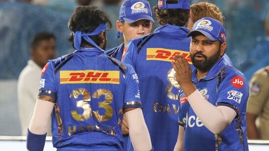 Rohit Sharma and Hardik Pandya interact after MI's defeat (ANI)