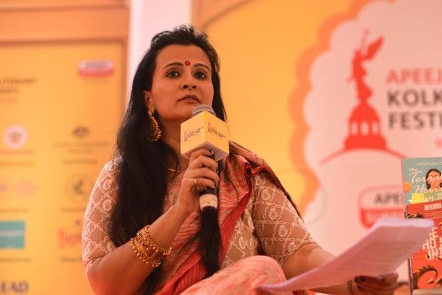 Meghna Pant, author, The Man Who Lost India, a dystopian war novel about an imagined India-China war in 2032. (AKLF2024) Meghna Pant, author, The Man Who Lost India, a dystopian war novel about an imagined India-China war in 2032. (AKLF2024)