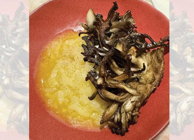 Born and Bred serves dishes such as the Maitake mushroom and egg. Born and Bred serves dishes such as the Maitake mushroom and egg.