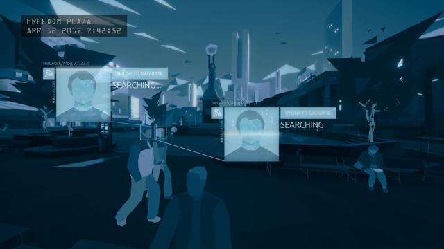 A still from the indie videogame Orwell, developed by Osmotic Studios. Players must monitor surveillance sources and look for threats to national security. A still from the indie videogame Orwell, developed by Osmotic Studios. Players must monitor surveillance sources and look for threats to national security.