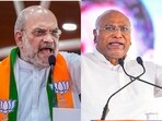 Union home minister Amit Shah and Congress president Mallikarjun Kharge. Union home minister Amit Shah and Congress president Mallikarjun Kharge.