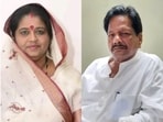 Congress MLA Anubha Munjare and her husband BSP Lok Sabha candidate Kankar Munjare Congress MLA Anubha Munjare and her husband BSP Lok Sabha candidate Kankar Munjare