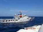 A China Coast Guard vessel on the South China Sea.