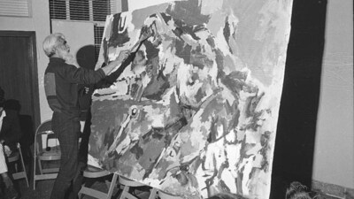 MF Husain in a picture dated 2 January 1969 (N Thyagarajan/Hindustan Times) MF Husain in a picture dated 2 January 1969 (N Thyagarajan/Hindustan Times)
