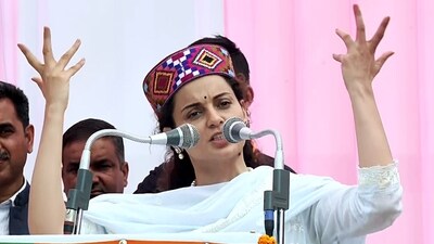 Kangana Ranaut, a Bollywood actor, is making her electoral debut as the BJP candidate from the Mandi Lok Sabha constituency. (ANI)