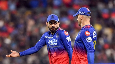 Royal Challengers Bengaluru's skipper Faf du Plessis and Virat Kohli during the match against Lucknow Super Giants (ANI) Royal Challengers Bengaluru's skipper Faf du Plessis and Virat Kohli during the match against Lucknow Super Giants (ANI)