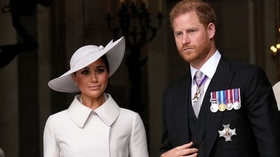 Prince Harry-Meghan Markle: Prince Harry and Meghan Markle, Duke and Duchess of Sussex are seen. (AP)