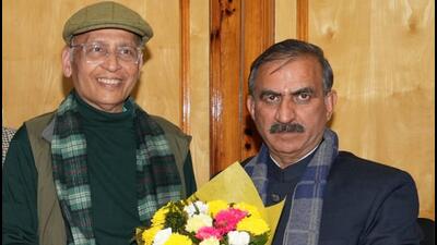 Congress candidate Abhishek Manu Singhvi (left) being welcomed by chief minister Sukhvinder Singh Sukhu on the eve of the Rajya Sabha elections in Shimla in February. (HT file photo) Congress candidate Abhishek Manu Singhvi (left) being welcomed by chief minister Sukhvinder Singh Sukhu on the eve of the Rajya Sabha elections in Shimla in February. (HT file photo)