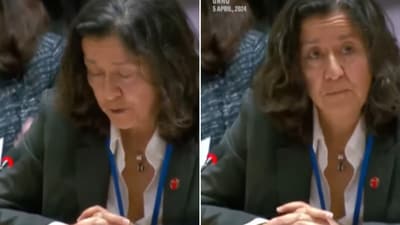 New York Earthquake: The image shows Janti Soeripto, President and CEO of the non-profit Save The Children, during a UN briefing on Gaza. (YouTube/@unitednations)