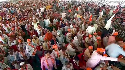 Later in the day, PM Narendra Modi will return to Uttar Pradesh for the Ghaziabad roadshow, scheduled to begin at 5:15 pm. (PTI) Later in the day, PM Narendra Modi will return to Uttar Pradesh for the Ghaziabad roadshow, scheduled to begin at 5:15 pm. (PTI)