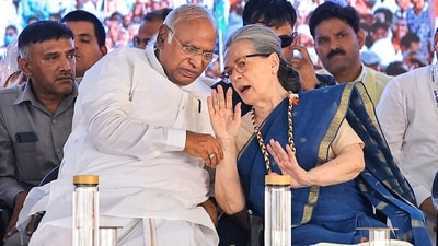 The Jaipur public rally follows the Congress's release of its manifesto for the 2024 Lok Sabha polls, which includes promises such as a legal guarantee for Minimum Support Price (MSP) and a constitutional amendment to raise the 50 per cent cap on reservations for Scheduled Castes (SCs), Scheduled Tribes (STs), and Other Backward Classes (OBCs). (PTI) The Jaipur public rally follows the Congress's release of its manifesto for the 2024 Lok Sabha polls, which includes promises such as a legal guarantee for Minimum Support Price (MSP) and a constitutional amendment to raise the 50 per cent cap on reservations for Scheduled Castes (SCs), Scheduled Tribes (STs), and Other Backward Classes (OBCs). (PTI)