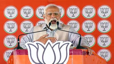 Prime Minister Narendra Modi addresses a public rally ahead of the Lok Sabha elections in Uttar Pradesh’s Saharanpur on Saturday. (ANI) Prime Minister Narendra Modi addresses a public rally ahead of the Lok Sabha elections in Uttar Pradesh’s Saharanpur on Saturday. (ANI)