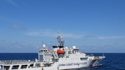 A China Coast Guard vessel on the South China Sea. (Reuters)