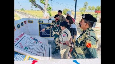 The meeting was held at a forward post under the chairpersonship of DC with BSF top brass and district police officials.