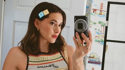 Madeleine White goes full Y2K with her iPod as hair clips and crochet top (Instagram) Madeleine White goes full Y2K with her iPod as hair clips and crochet top (Instagram)