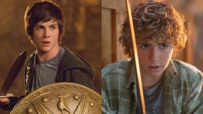 Logan Lerman as Percy Jackson in Percy Jackson & the Olympians: The Lightning Thief (2010) and Logan Lerman as  Percy Jackson in Percy Jackson and the Olympians Season 1 (2023-24).