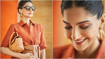 Sonam Kapoor attended the opening of the Tod's store in Mumbai recently. The actor shared pictures from the event on Instagram. The post also featured photos of the actor's elegant look for the event. She wore a burnt orange-coloured midi dress, serving a perfect sartorial pick for the summer. Check out Sonam's photos below and steal ideas for your summer wardrobe. (Instagram) Sonam Kapoor attended the opening of the Tod's store in Mumbai recently. The actor shared pictures from the event on Instagram. The post also featured photos of the actor's elegant look for the event. She wore a burnt orange-coloured midi dress, serving a perfect sartorial pick for the summer. Check out Sonam's photos below and steal ideas for your summer wardrobe. (Instagram)