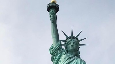New York's Statue of Liberty was also struck by a lightning. (AP) New York's Statue of Liberty was also struck by a lightning. (AP)