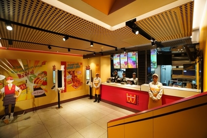 In-store anime revamp at McDonald's India.