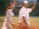 Govinda with Karishma Kapoor in a still from Hero No 1, which was directed by David Dhawan and produced by Vashu Bhagnani. Govinda with Karishma Kapoor in a still from Hero No 1, which was directed by David Dhawan and produced by Vashu Bhagnani.
