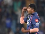 Lucknow Super Giants' Yash Thakur celebrates the wicket of Gujarat Titans' Rashid Khan during the Indian Premier League cricket match between Gujarat Titans and Lucknow Super Giants in Lucknow Lucknow Super Giants' Yash Thakur celebrates the wicket of Gujarat Titans' Rashid Khan during the Indian Premier League cricket match between Gujarat Titans and Lucknow Super Giants in Lucknow