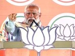 Prime Minister Narendra Modi addresses a public rally, in Nawada on Sunday. Prime Minister Narendra Modi addresses a public rally, in Nawada on Sunday.