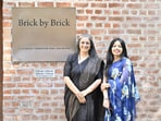 Snapshot of SEBI chief Madhabi Puri Buch with IIM-Ahmedabad professor Promila Agarwal. 