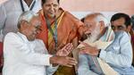 Prime Minister Narendra Modi praised Bihar chief minister Nitish Kumar crediting him and former deputy CM Sushil Kumar Modi for pulling the state out of the RJD’s ‘Jungle Raj’. (ANI)