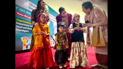 A cochlear implant, costing between ₹5 lakh to ₹25 lakh, is like a tiny chip that changes sound signals into electrical signals, which then stimulate the auditory nerve in the ear. (HT) A cochlear implant, costing between ₹5 lakh to ₹25 lakh, is like a tiny chip that changes sound signals into electrical signals, which then stimulate the auditory nerve in the ear. (HT)