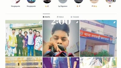 A screenshot of the social media profile of a gangster which has now been deactivated. (HT)