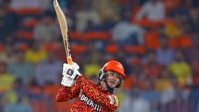 Sunrisers Hyderabad's Abhishek Sharma plays a shot. (ANI ) Sunrisers Hyderabad's Abhishek Sharma plays a shot. (ANI )