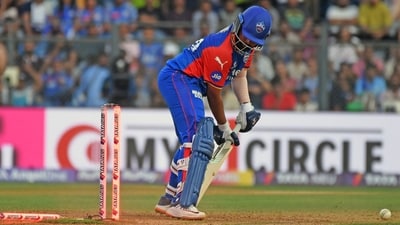 Jasprit Bumrah cleaned up Prithvi Shaw with a toe-crushing yorker. (ANI ) Jasprit Bumrah cleaned up Prithvi Shaw with a toe-crushing yorker. (ANI )