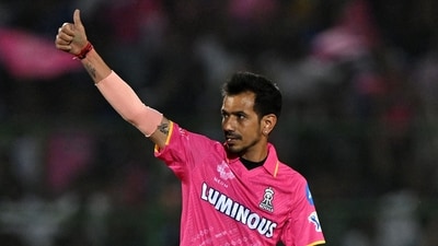Rajasthan Royals' Yuzvendra Chahal celebrates after taking a wicket. (AFP) Rajasthan Royals' Yuzvendra Chahal celebrates after taking a wicket. (AFP)