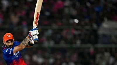 Royal Challengers Bengaluru's Virat Kohli plays a shot. (AFP) Royal Challengers Bengaluru's Virat Kohli plays a shot. (AFP)