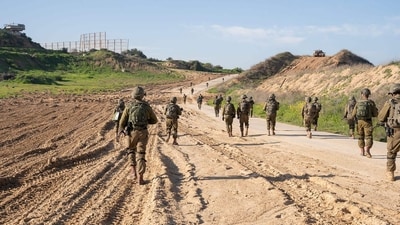 This handout picture released by the Israeli army shows troops on the ground in the Gaza Strip (AFP)