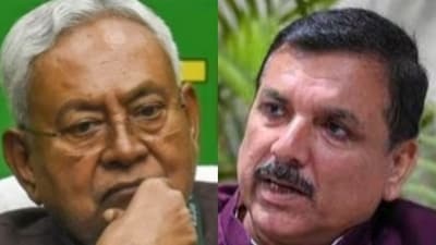 Nitish Kumar and AAP's Sanjay Singh Nitish Kumar and AAP's Sanjay Singh